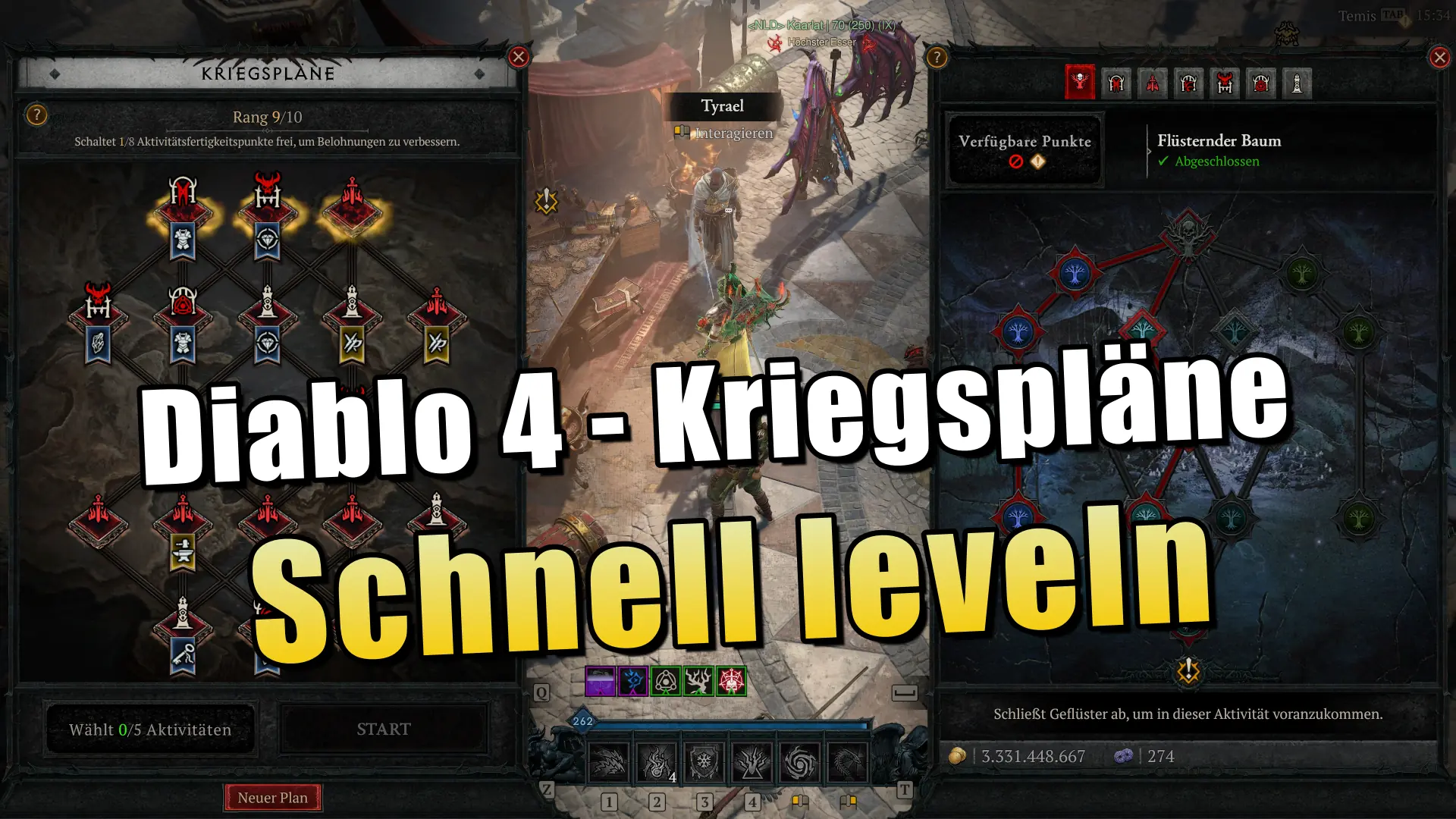 Level Guide für Kriegspläne