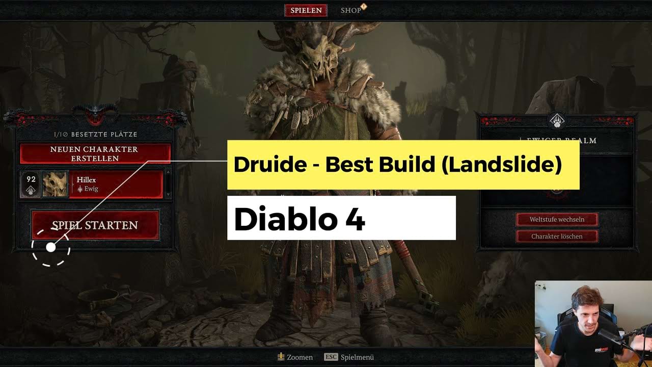 Landslide Druide: Der beste Endgame Build für den Druiden in Diablo 4