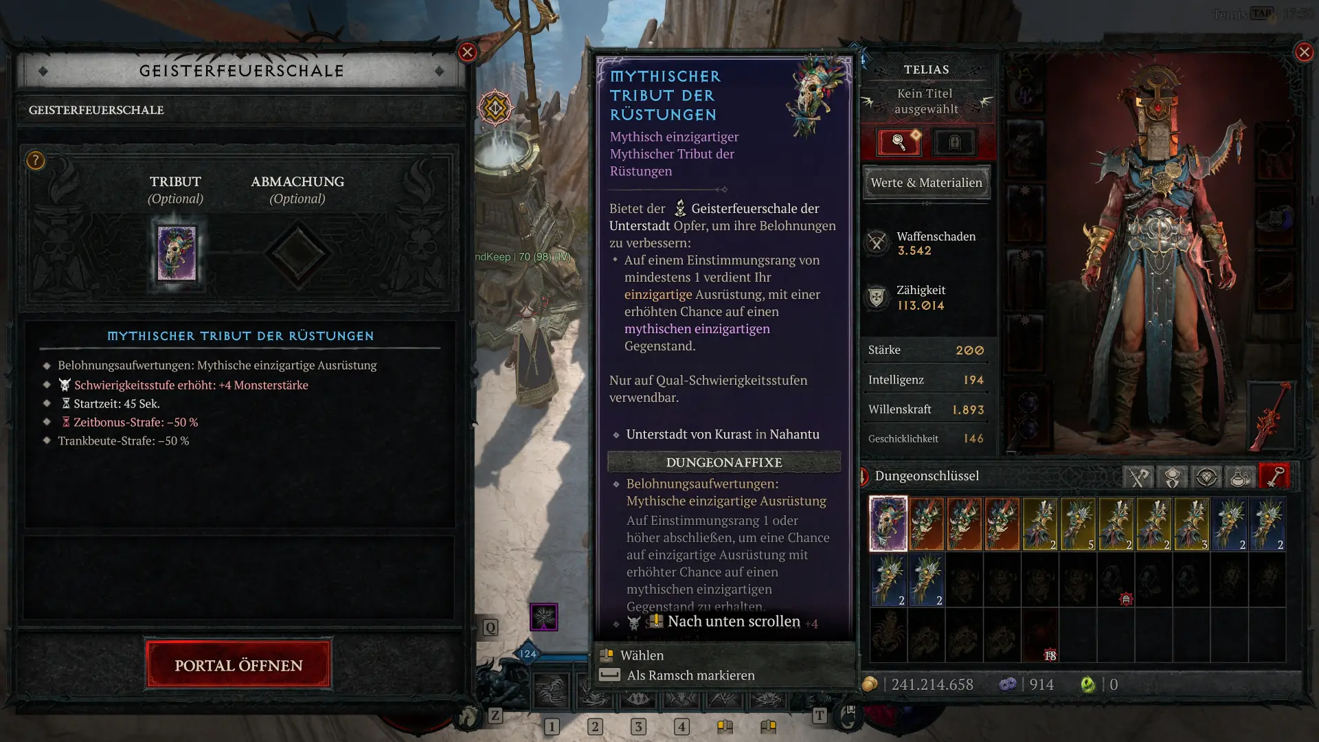 Mythischer Tribut der Rüstungen in Diablo 4