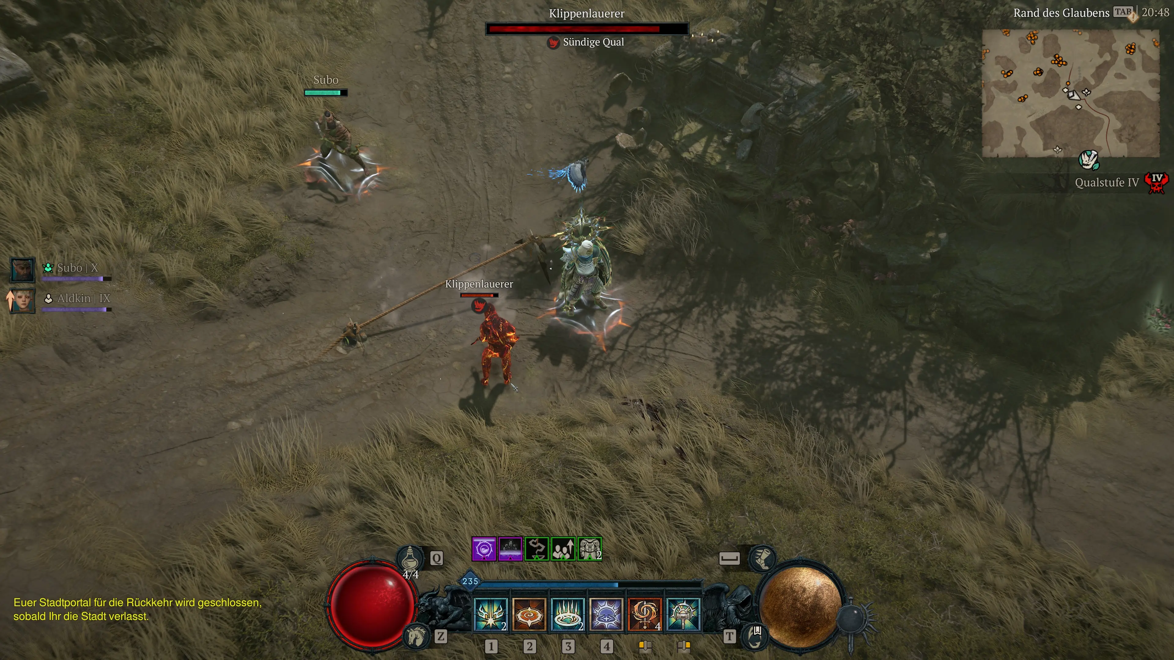 Roter Gegner in Diablo 4