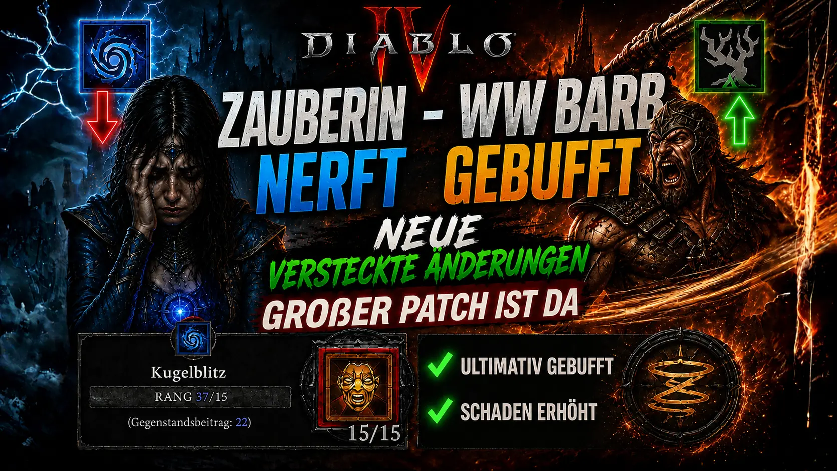 Diablo 4 Patch: Barbaren-Buff, Zauberer-Nerf und neue Amulett-Rettung