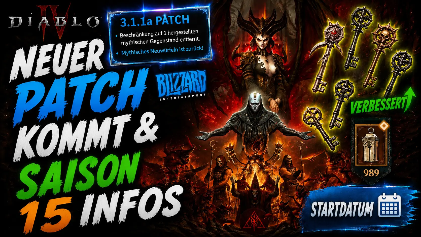Diablo 4: Neuer Patch bringt Loot-Buffs – Hinweise auf Season 15 verdichten sich