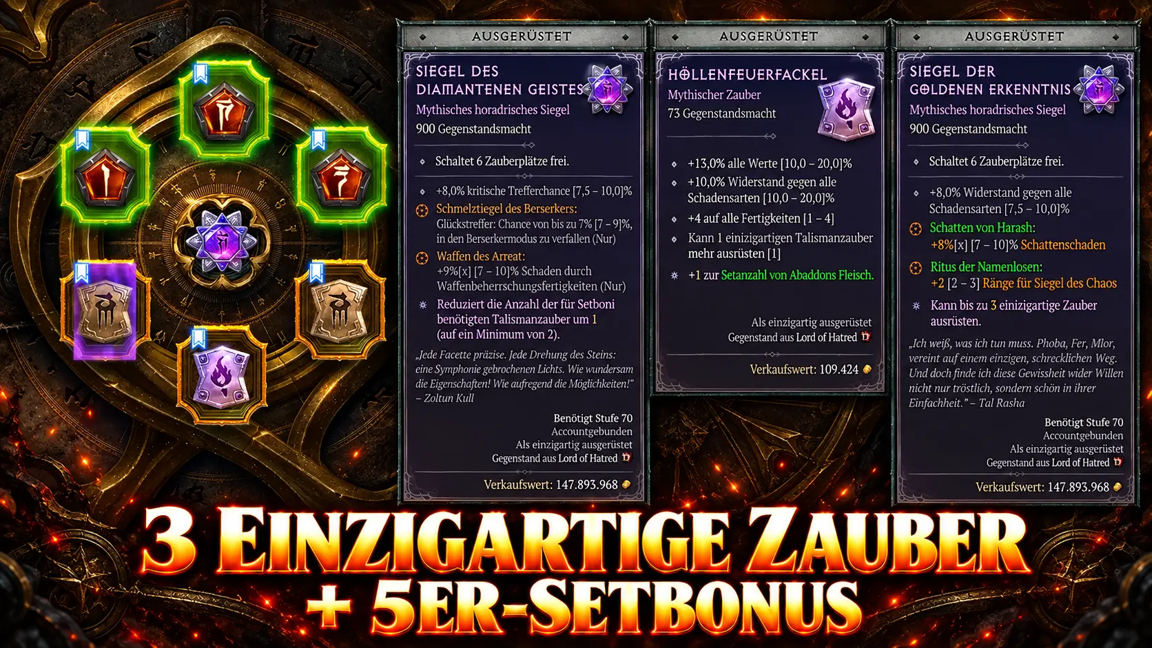 Diablo 4 Season 15: Drei einzigartige Zauber und 5er-Setbonus im Talisman