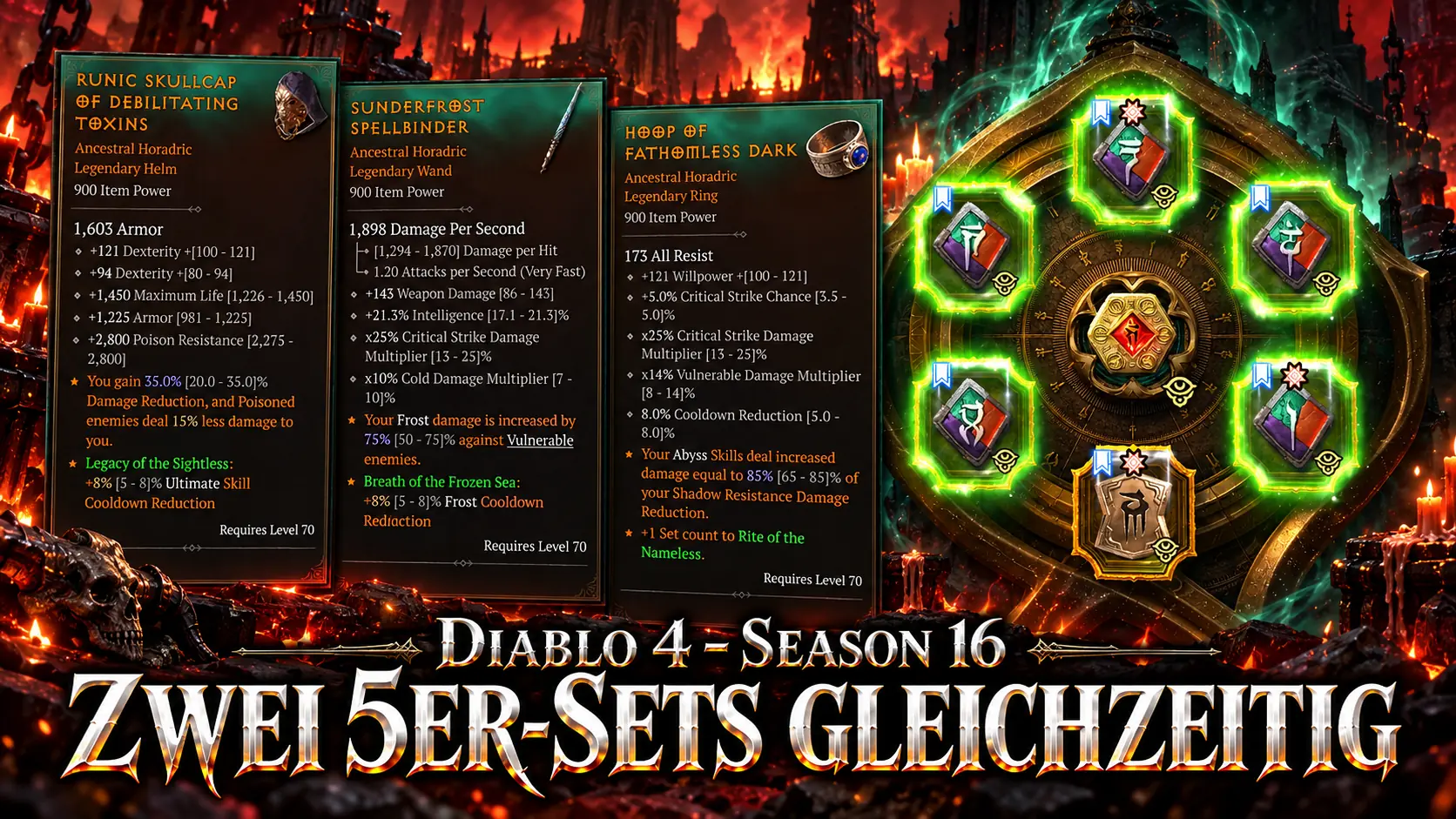 Diablo 4 Season 16 ermöglicht zwei vollständige 5er-Sets gleichzeitig