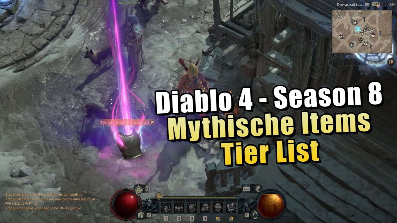 Diablo 4: Diese Tier-Liste zeigt dir die besten Mythischen Items in Season 8