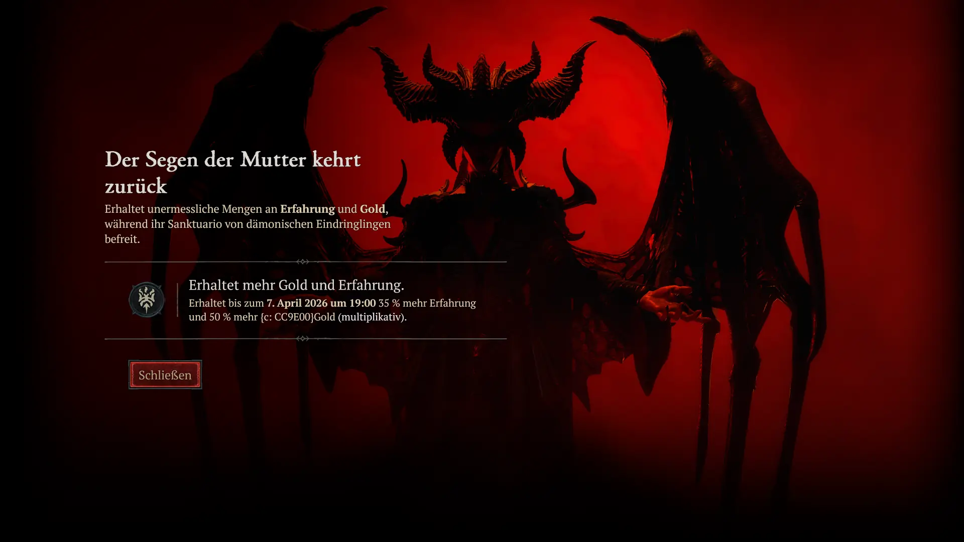 Segen der Mutter - Event in Diablo 4