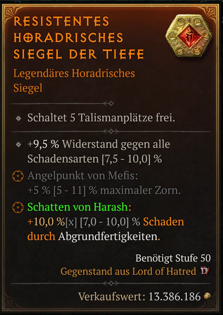 Siegel in Diablo 4