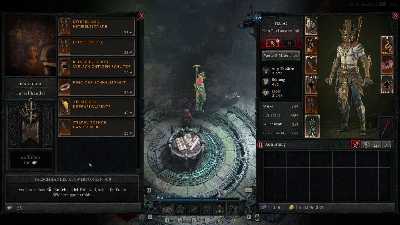 Diablo 4 Tauschhandel bei den Söldnern