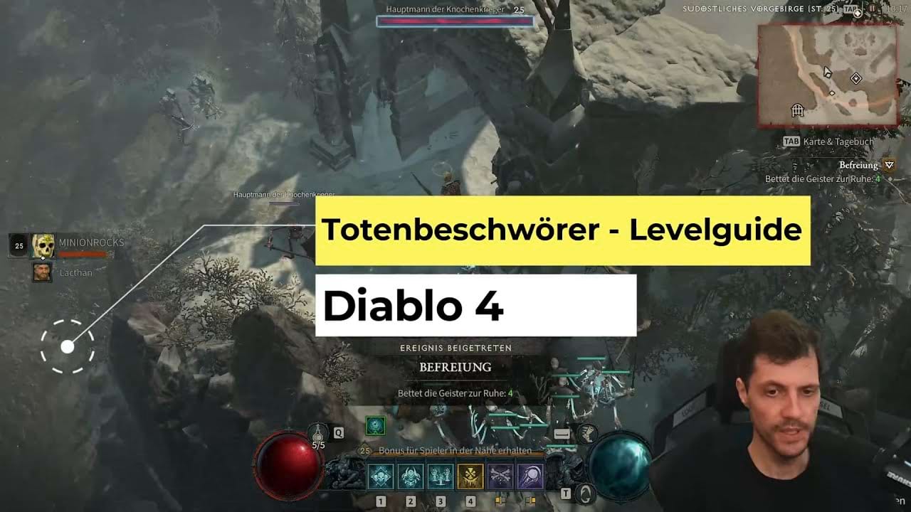 Diablo 4: Levelguide für den Totenbeschwörer (Stufe 1 bis 50)