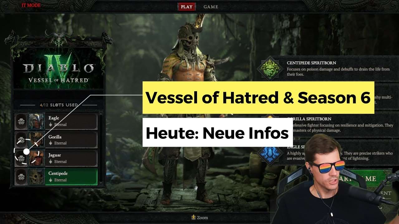 Neue Infos zu Diablo 4 'Vessel of Hatred' und Season 6