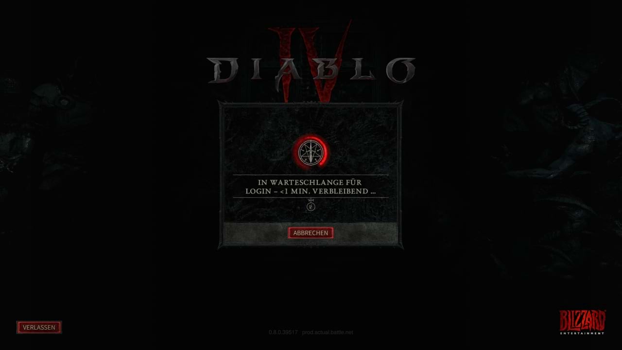 Diablo 4 Warteschlange