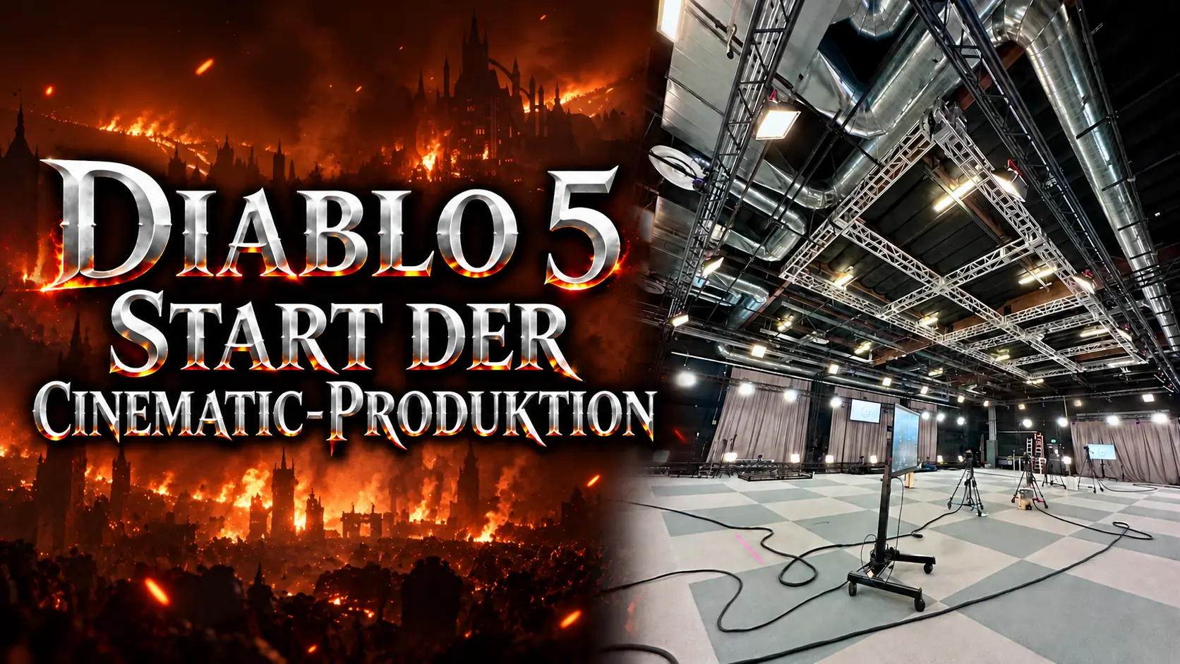 Foto vom Studio zeigt den Start der Cinematic-Aufnahmen für Diablo 5
