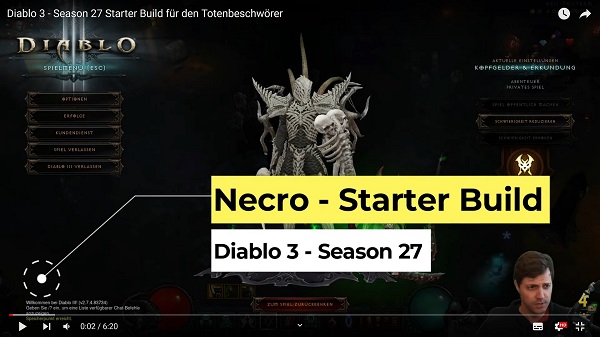 Diablo 3 - Season 27 Starter Build für den Totenbeschwörer