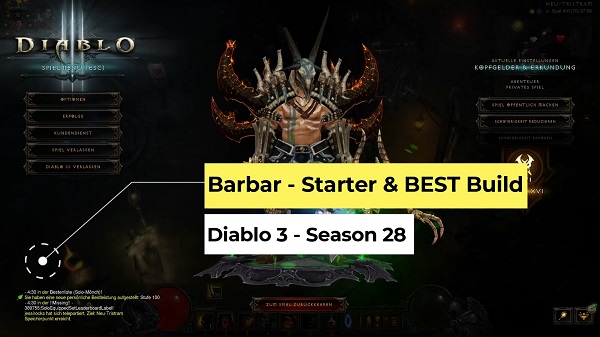 Barbar: Starter & Best Build für S28